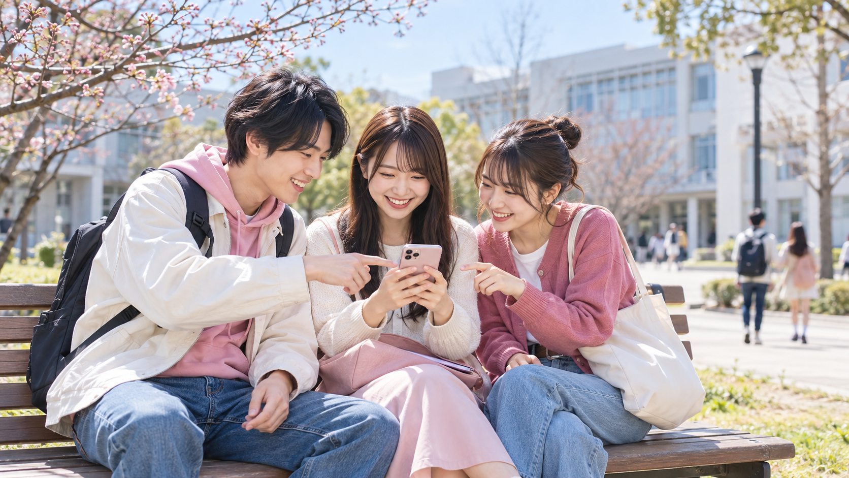 合宿免許の計画を立てる大学生の友達